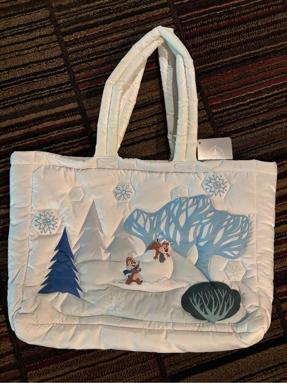Disney winter holiday Disney tote bag chip dale Minnie Mouse